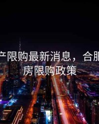合肥房产限购最新消息，合肥最新购房限购政策