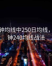 期货1分钟均线中250日均线，期货5分钟240均线战法