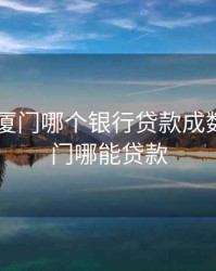 2020年厦门哪个银行贷款成数高，厦门哪能贷款