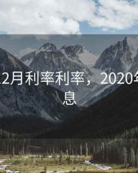 2020年12月利率利率，2020年12月利息
