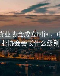 中国期货业协会成立时间，中国期货业协会会长什么级别