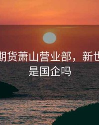 新世纪期货萧山营业部，新世纪期货是国企吗