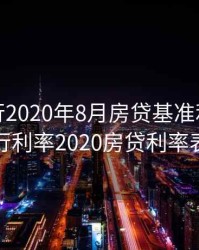 建设银行2020年8月房贷基准利率，建行利率2020房贷利率表