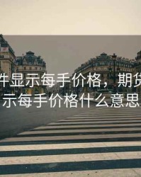 期货软件显示每手价格，期货软件显示每手价格什么意思