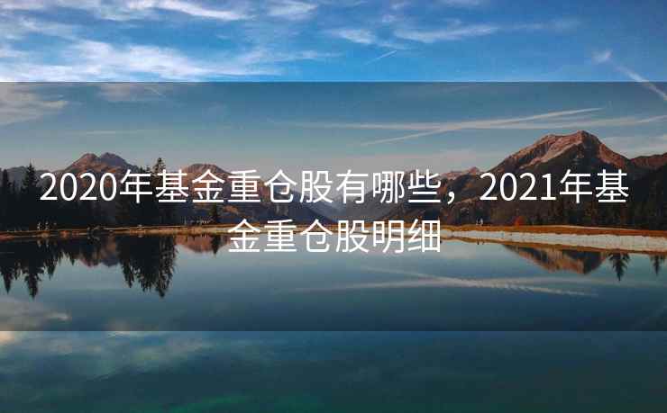 2020年基金重仓股有哪些，2021年基金重仓股明细