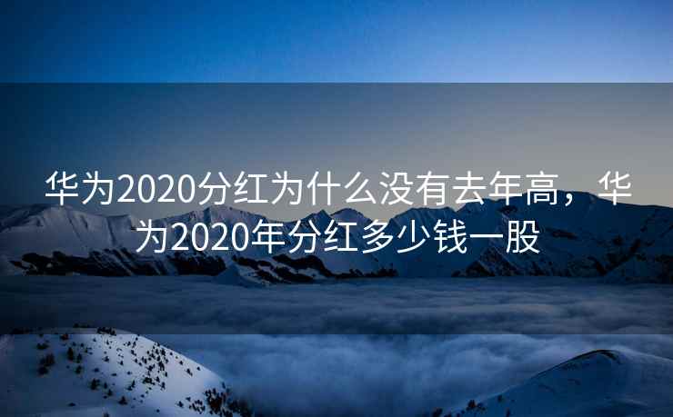 华为2020分红为什么没有去年高，华为2020年分红多少钱一股