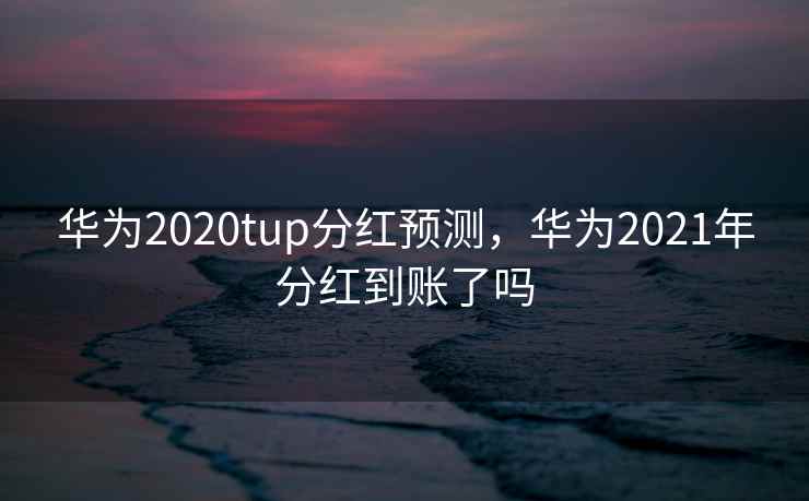 华为2020tup分红预测，华为2021年分红到账了吗