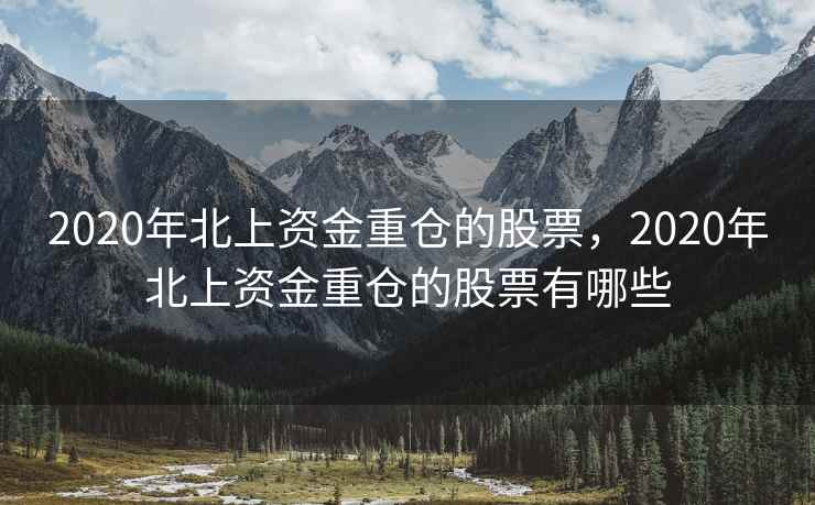2020年北上资金重仓的股票,2020年北上资金重仓的股票有哪些 2020年北上资金重仓的股票,2020年北上资金重仓的股票有哪些