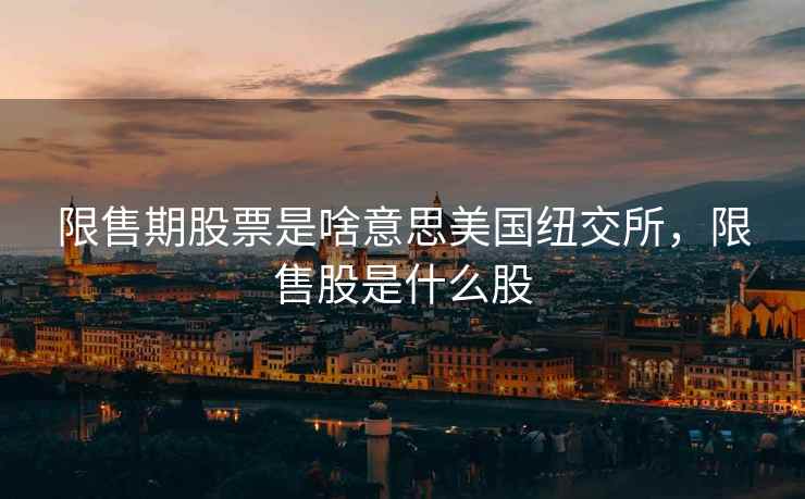 限售期股票是啥意思美国纽交所，限售股是什么股