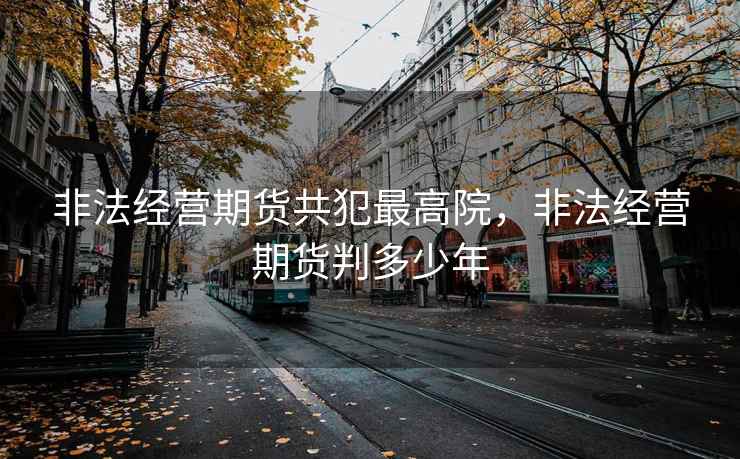 非法经营期货共犯最高院，非法经营期货判多少年