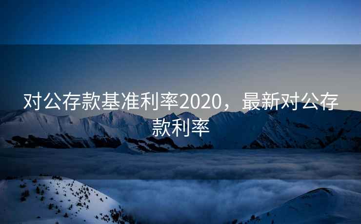 对公存款基准利率2020，最新对公存款利率