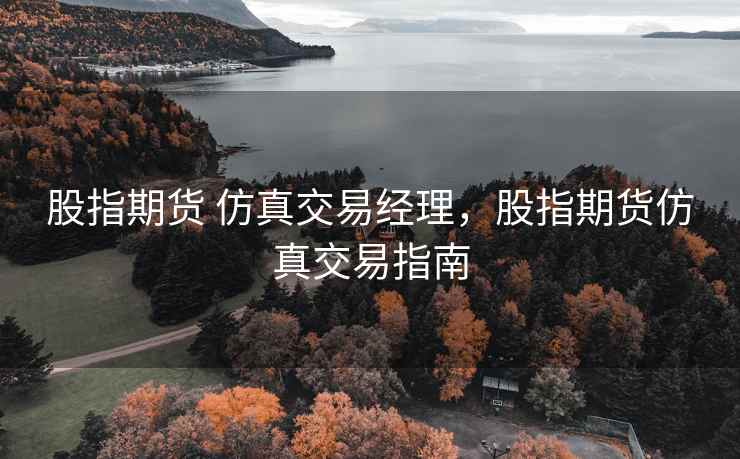 股指期货 仿真交易经理，股指期货仿真交易指南